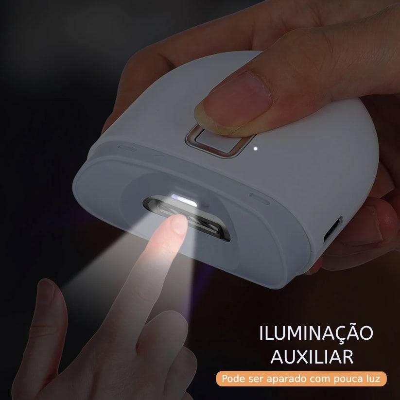 Cortador de unhas elétrico com luz LED  2 velocidades Automático para Bebês e Adultos carreg. USB