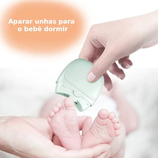 Cortador de unhas elétrico com luz LED  2 velocidades Automático para Bebês e Adultos carreg. USB