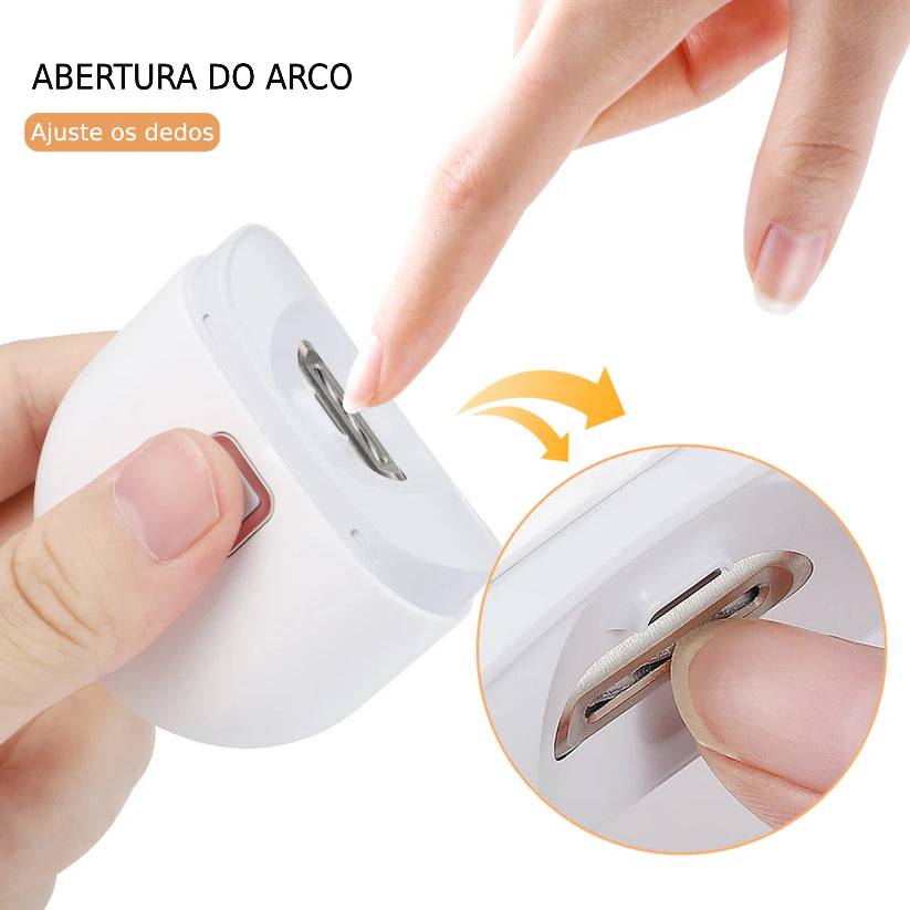 Cortador de unhas elétrico com luz LED  2 velocidades Automático para Bebês e Adultos carreg. USB